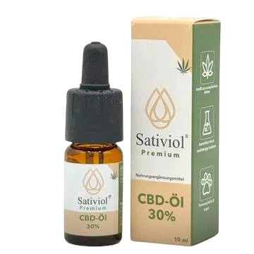 Sativiol Premium CBD-Oel 30% Flasche mit Verpackung