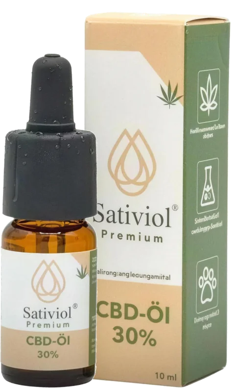 Sativiol Premium CBD-Oel 30% - 1 Flasche mit Verpackung